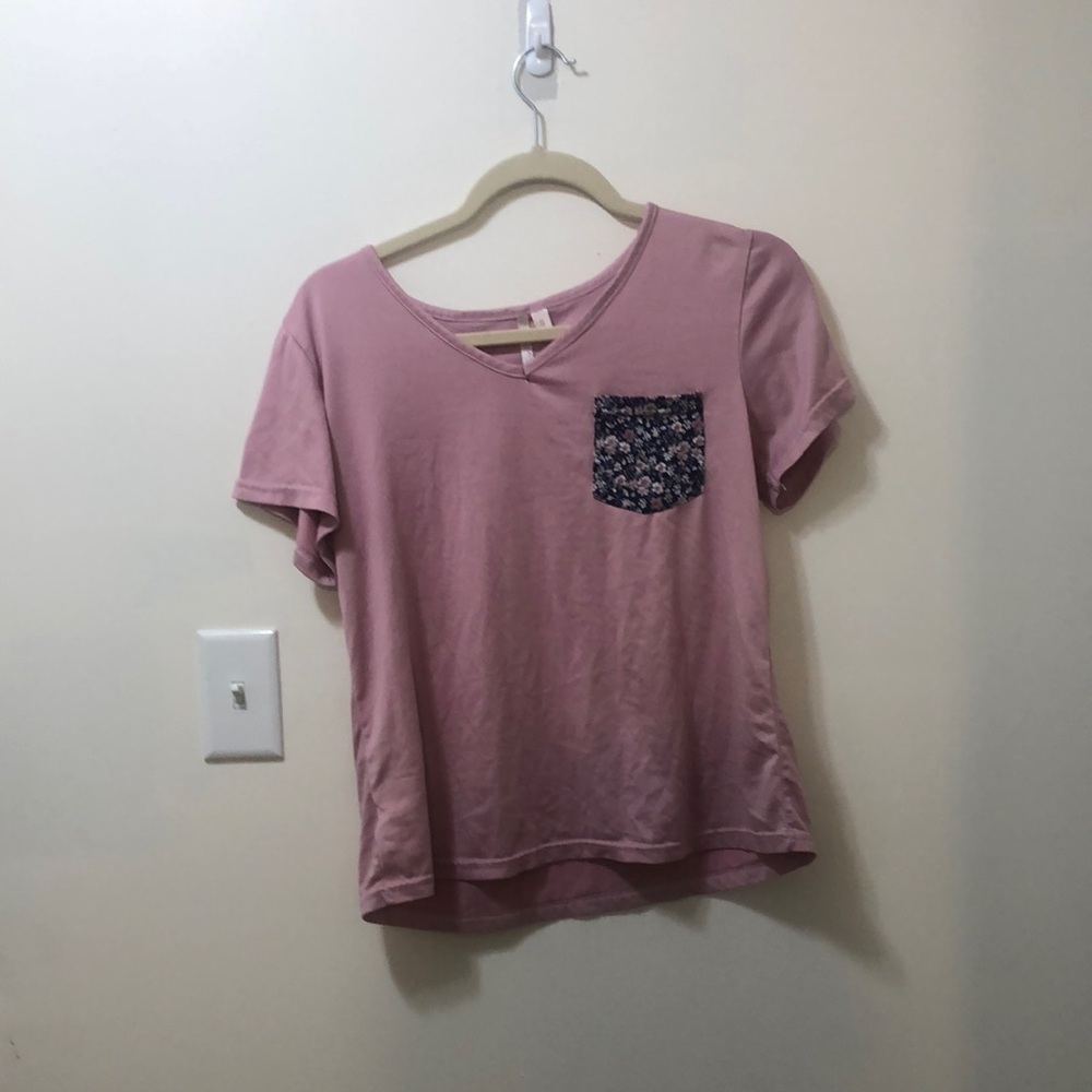 Pink Crop Relaxed T-Shirt Short Sleeve